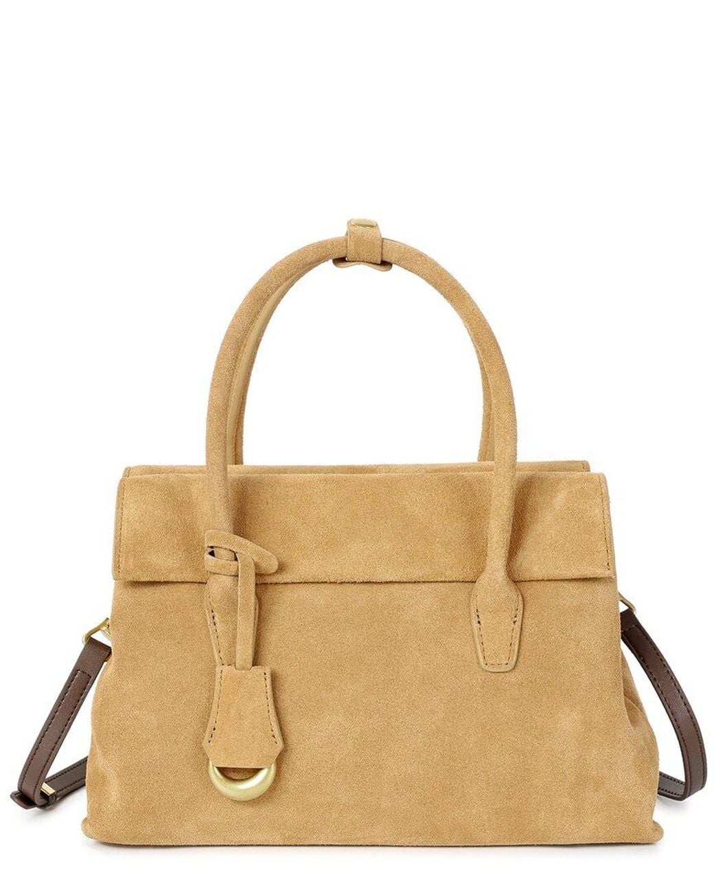 Tiffany & Fred Paris Metallic Classic Suede Top Handle Bag