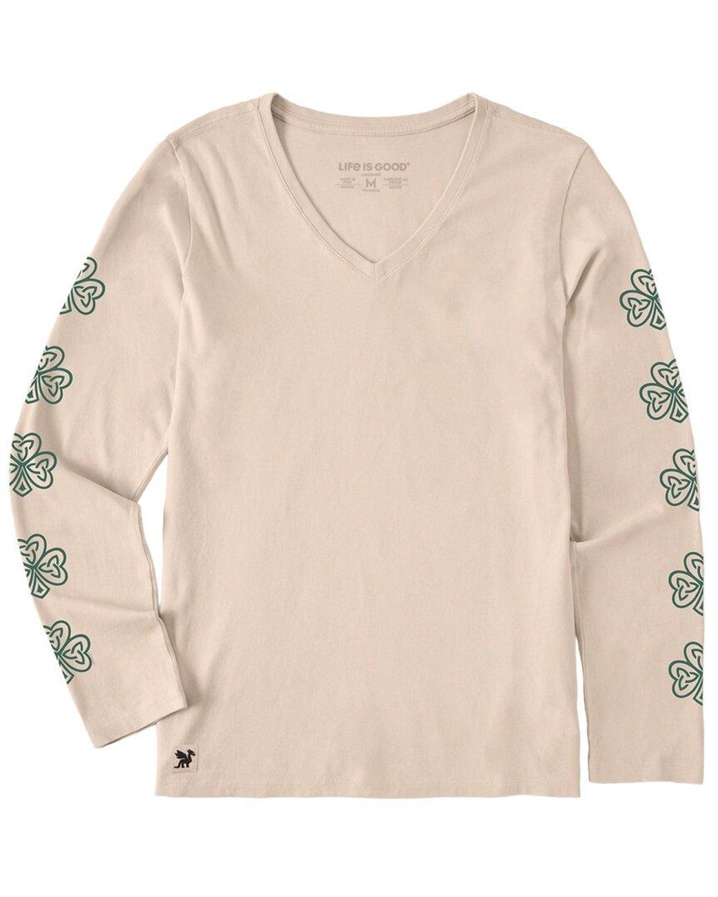 Life Is Good. Natural Long Sleeve Crusher T-Shirt