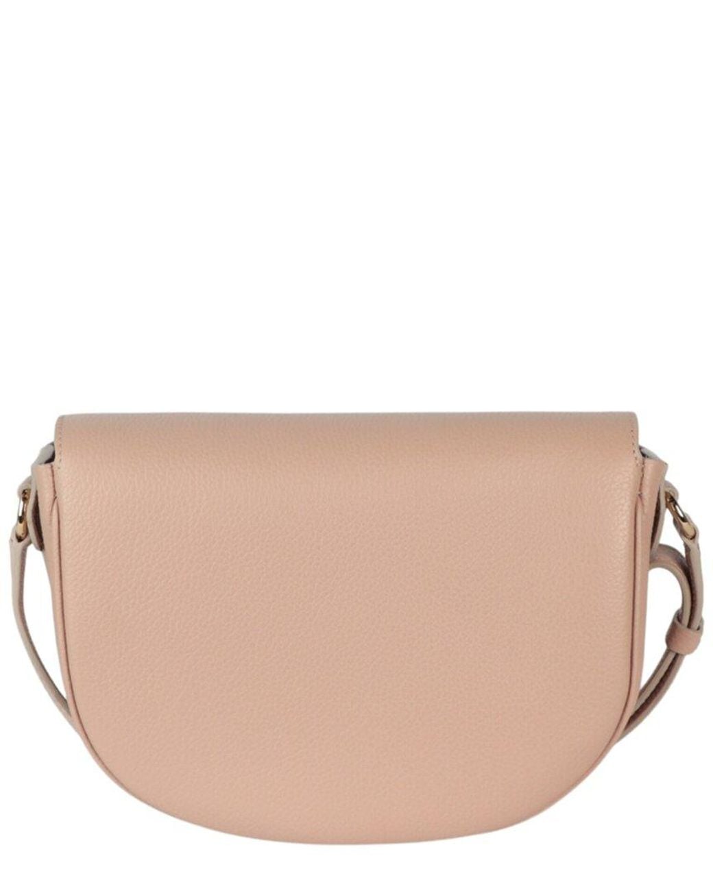 Ferragamo Natural Gancini Buckle Leather Crossbody