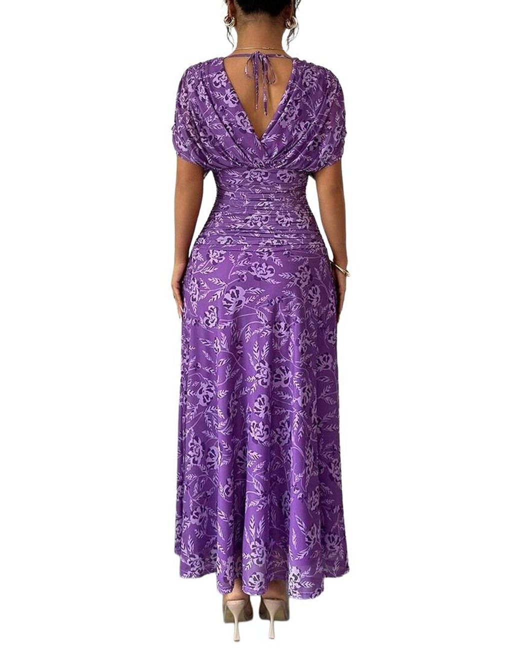 XIRELLI Purple Print Maxi Dress