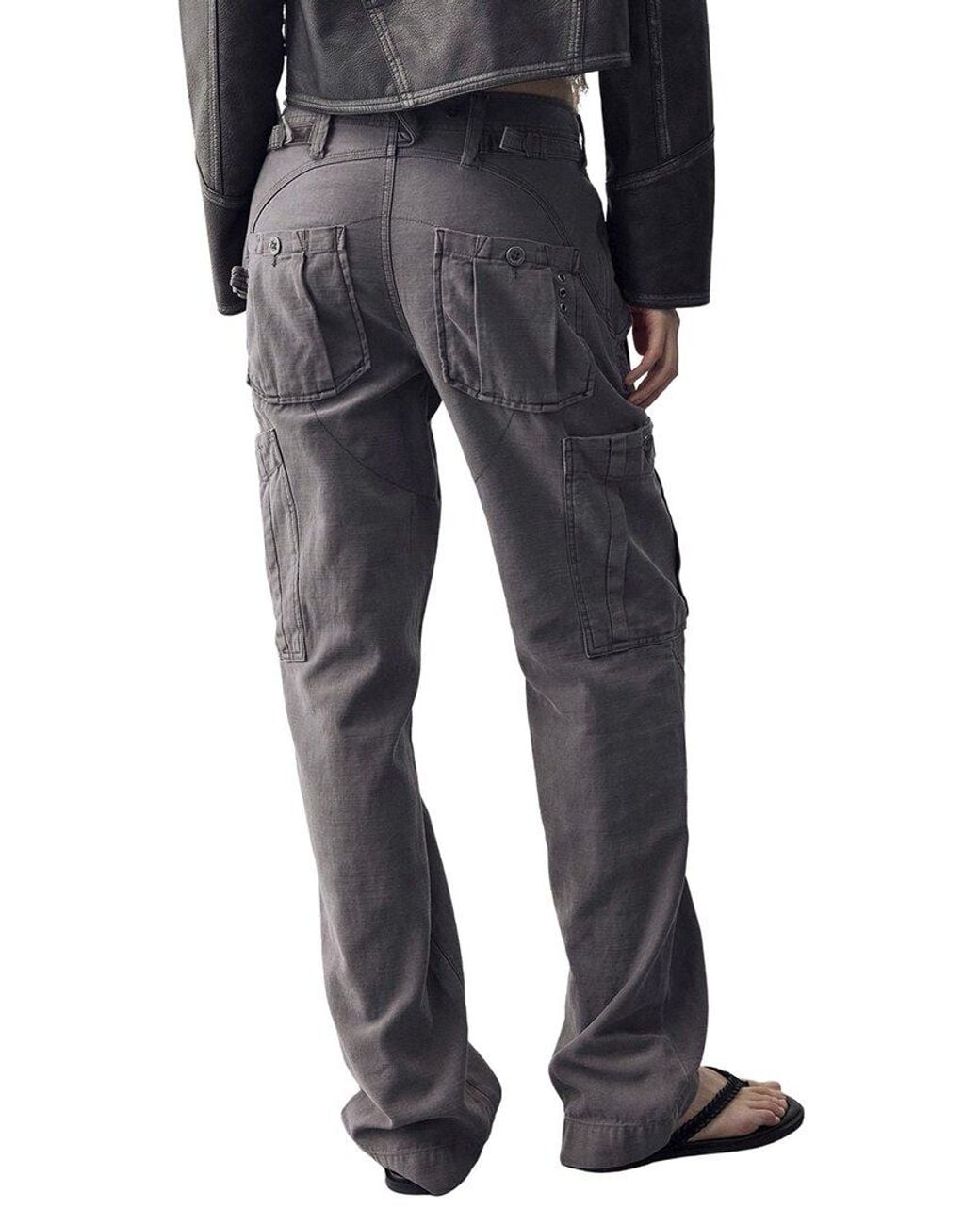Free People Black Tight Fuse Slim Utility Trouser