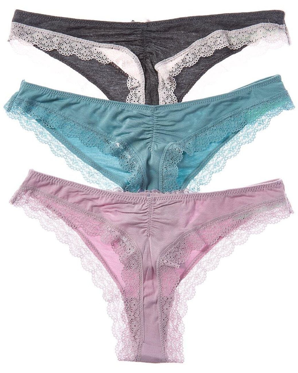 Honeydew Intimates Gray Set Of 3 Willow Thong
