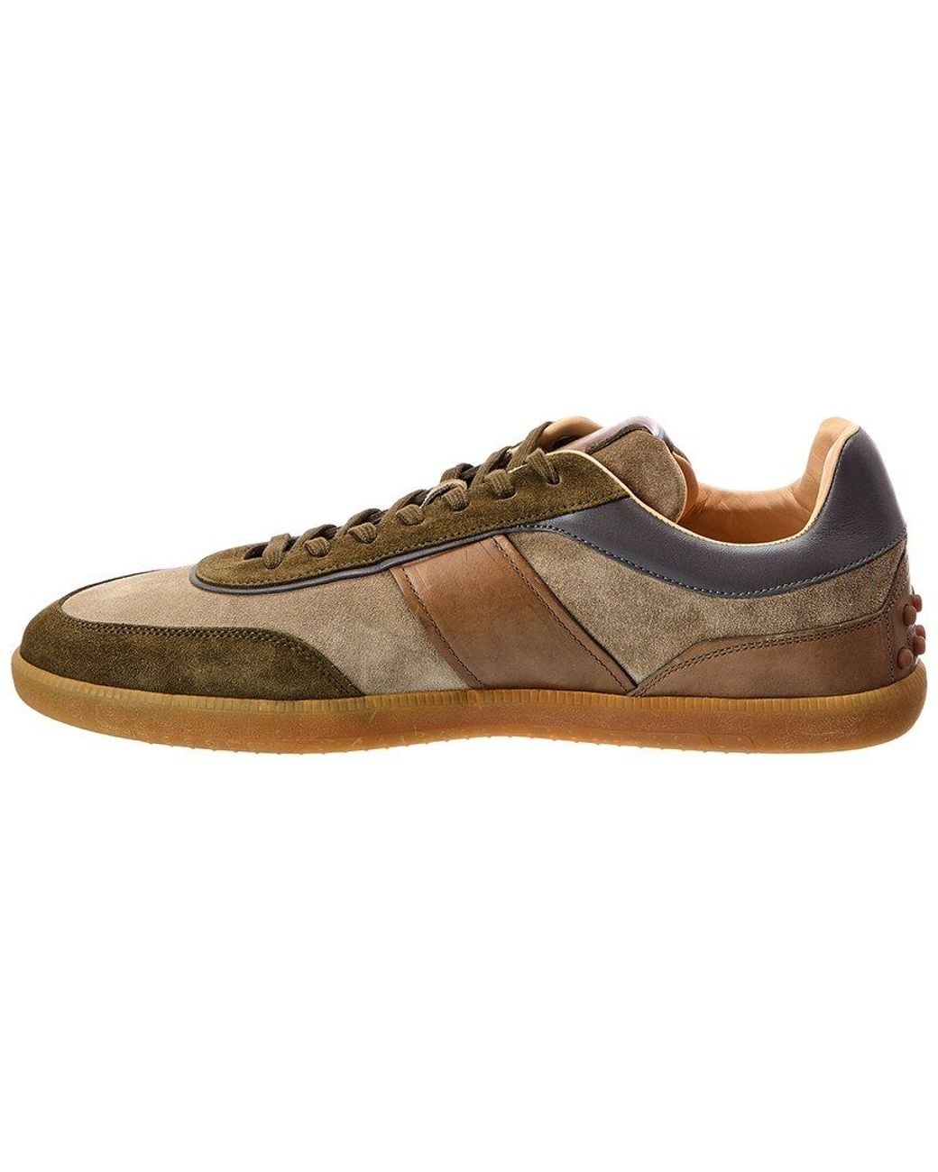 Tod's Brown Leather & Suede Sneaker for men