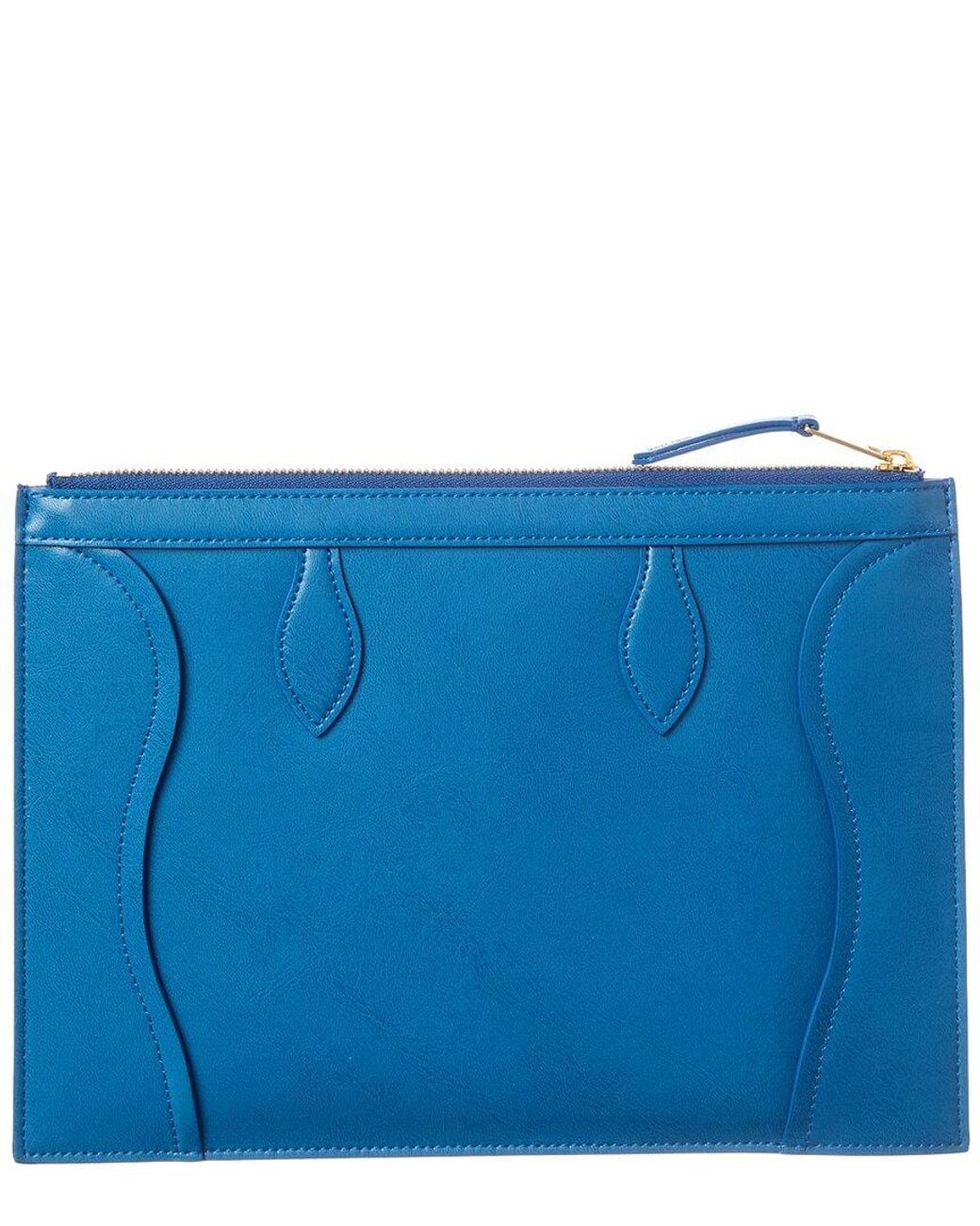 Céline Blue Medium Leather Card Case