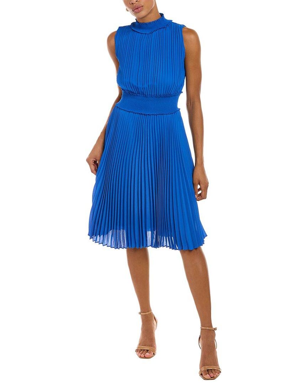 Lepore By Lepore Midi Dress in Blue Lyst