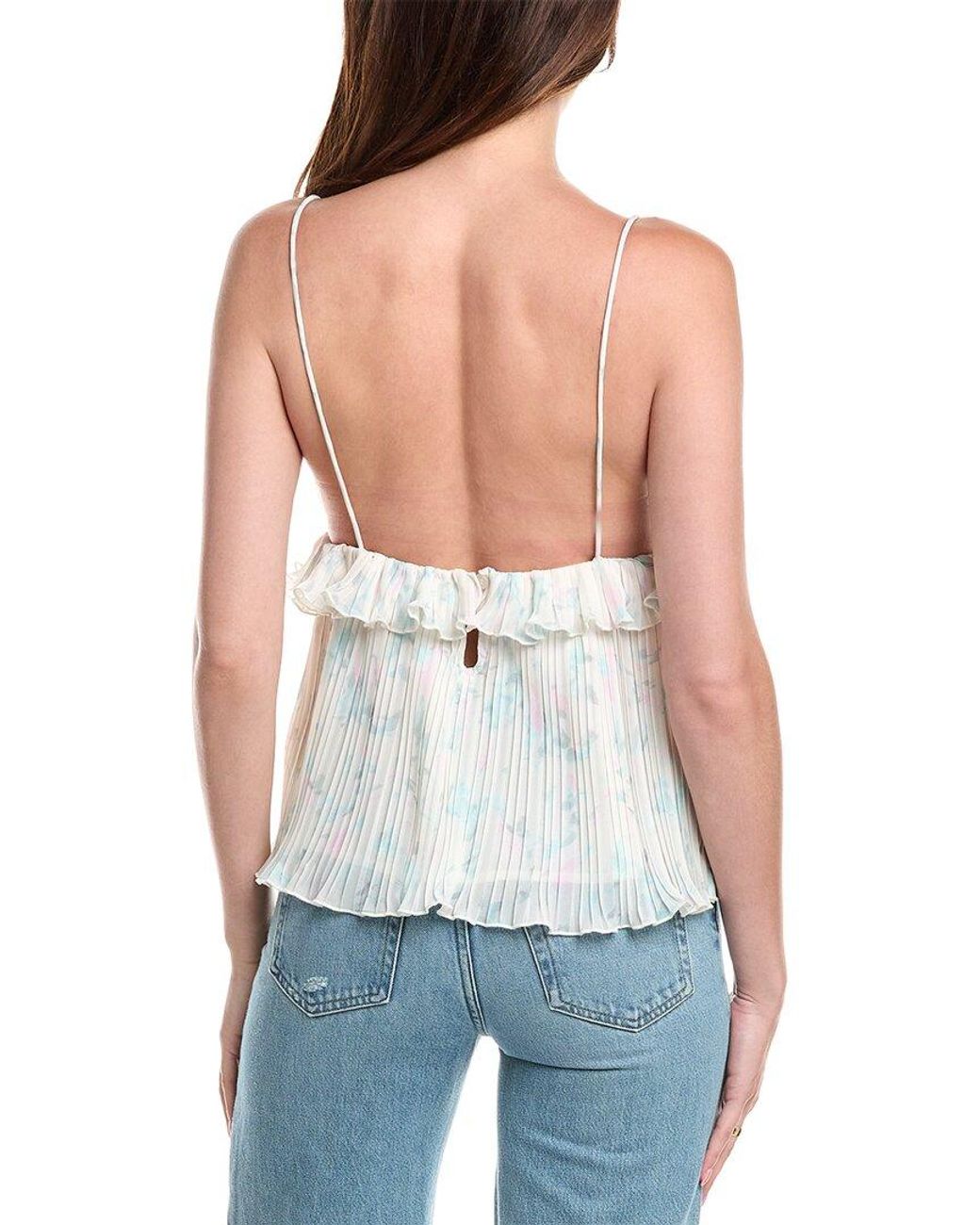 Ganni Blue Georgette Top