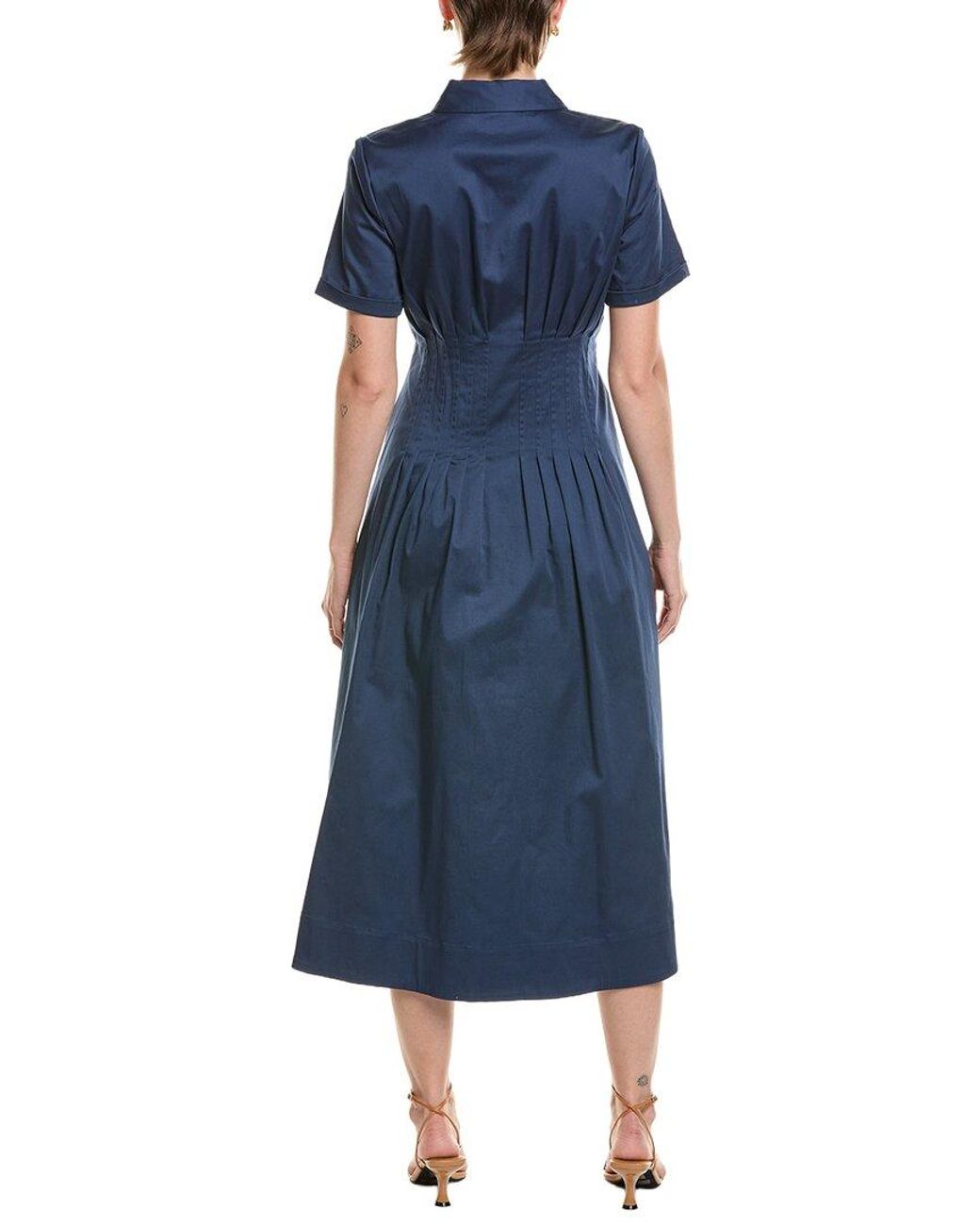 Anne Klein Blue Midi Shirtdress