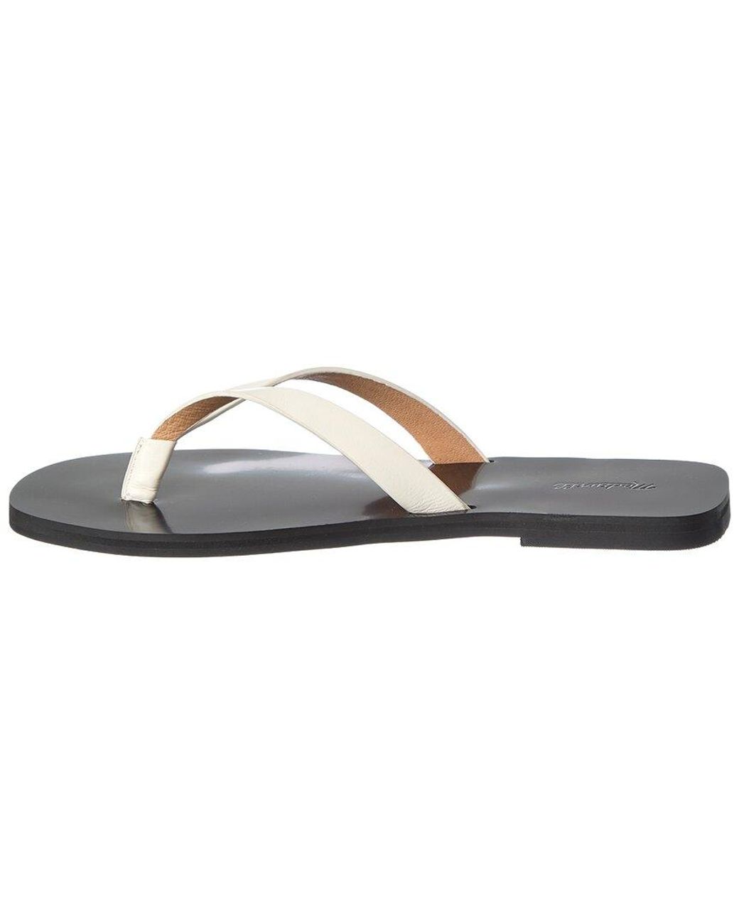 Madewell White Greene Leather Sandal