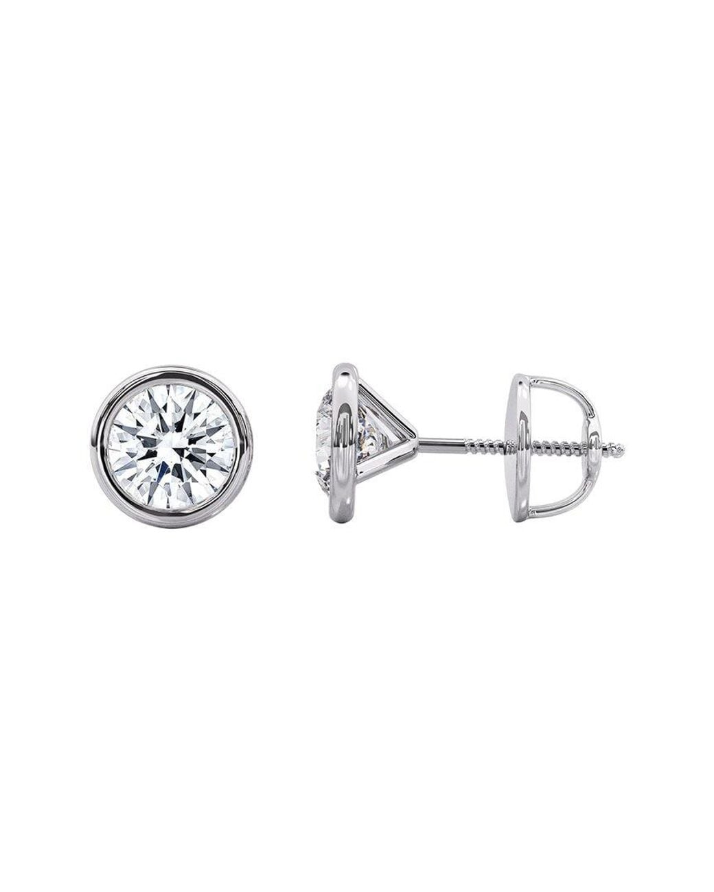 Lab Grown Diamonds Metallic 14K 6.00 Ct. Tw. Lab-Grown Diamond Earrings