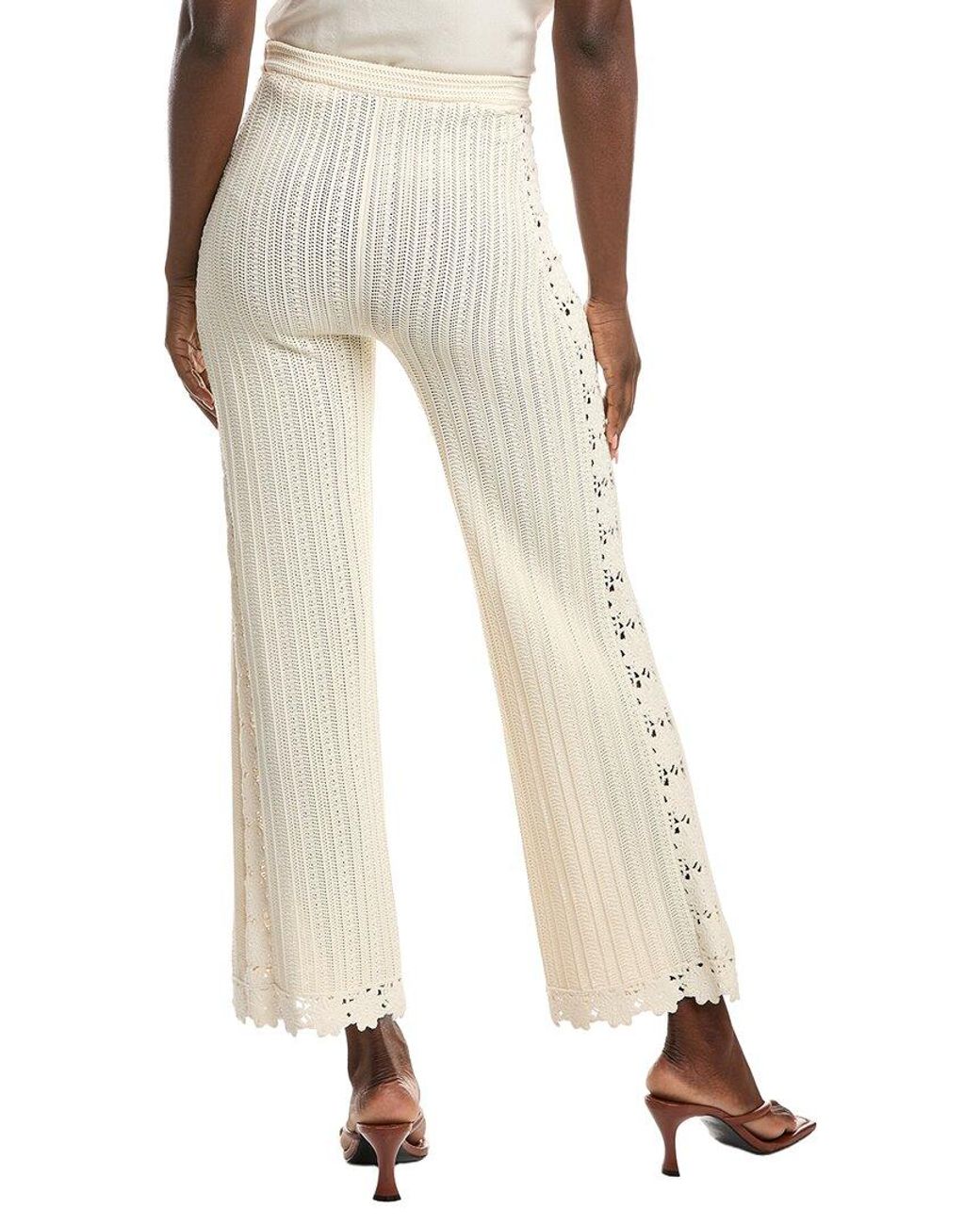 Maje Natural Crochet Pant