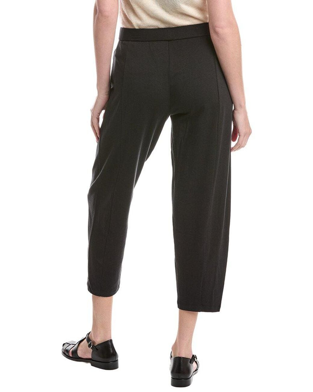 Eileen Fisher Black Ankle Lantern Pant