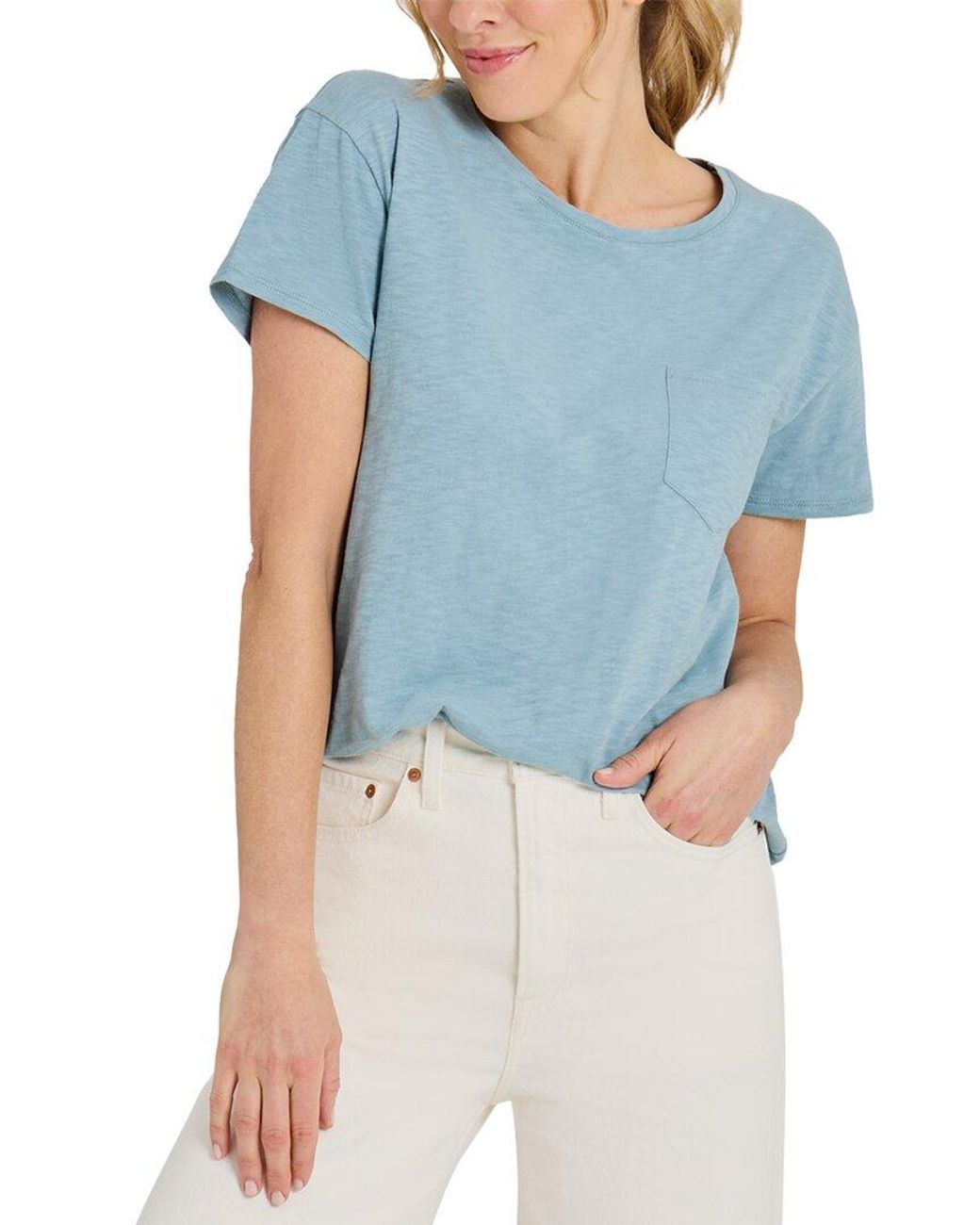 Life Is Good. Blue Slub T-Shirt