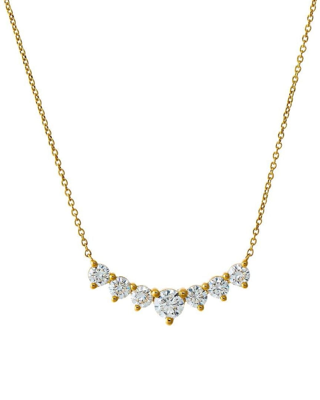 By Adina Eden Metallic 14K 0.94 Ct. Tw. Lab-Grown Diamond Necklace