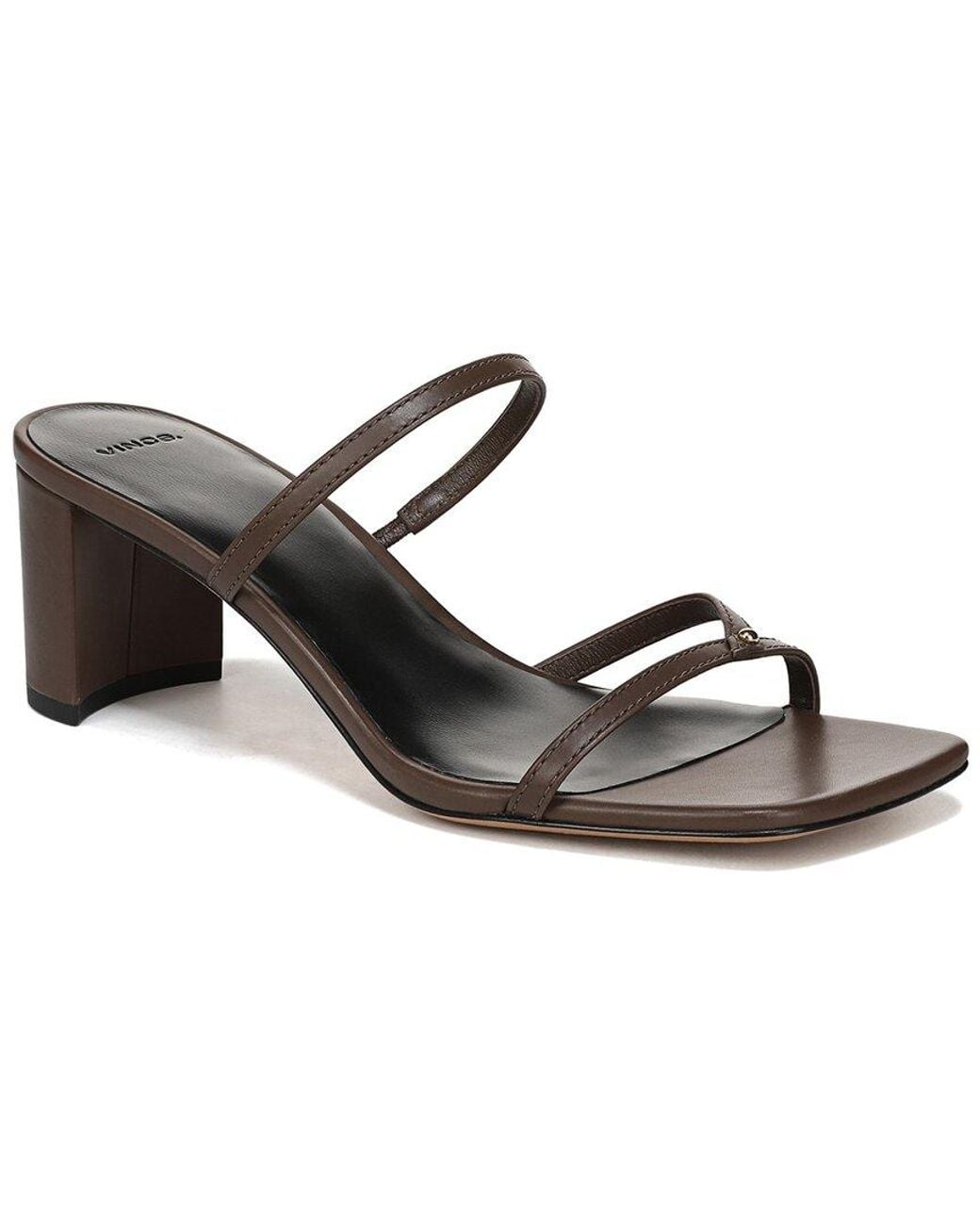 Vince Brown Ona Leather Strappy Sandal