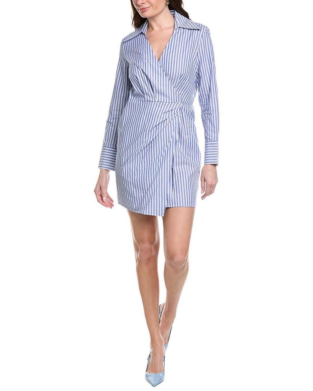 Kenneth Cole Blue Asymmetrical Shirtdress
