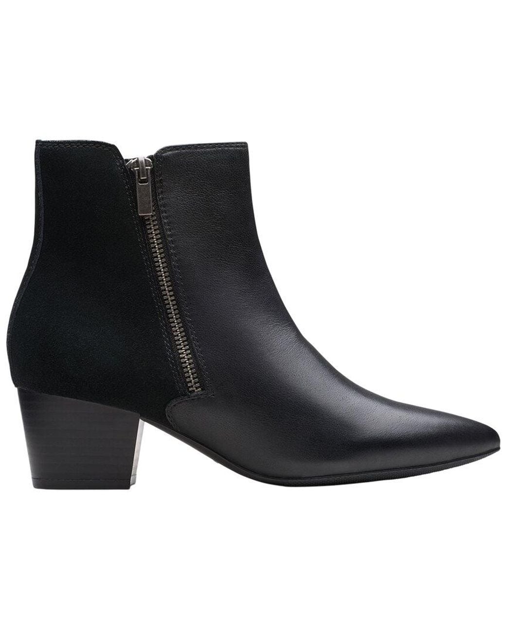 Clarks Black Ellanie Vibe Leather Boot