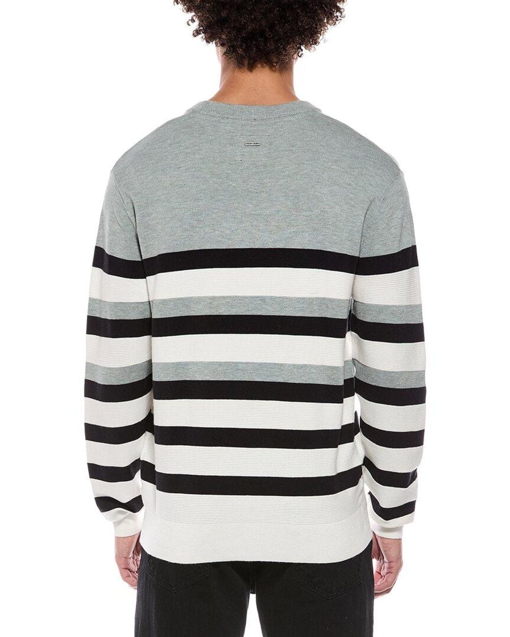 Point Zero Gray Semi Fit Crewneck Sweater for men