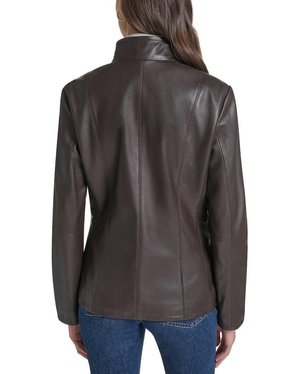 Cole Haan Gray Smooth Lamb Jacket