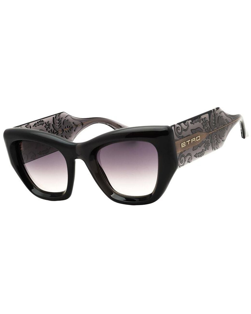Etro Black 51Mm Sunglasses