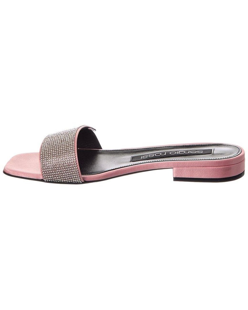 Sergio Rossi Gray Paris Satin Sandal