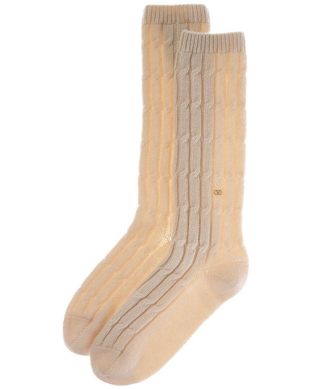 Valentino Natural Cashmere Socks for men