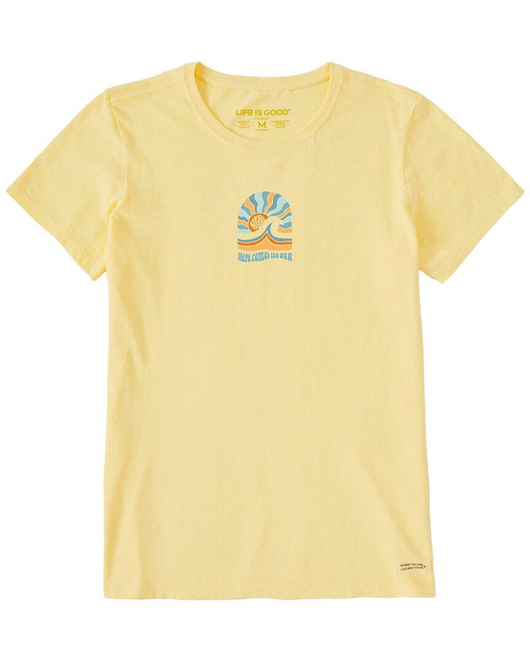Life Is Good. Yellow Crusher T-Shirt