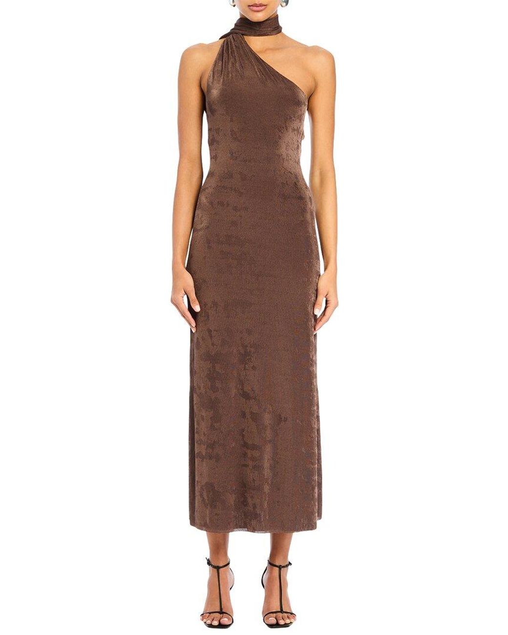SER.O.YA Brown Seroya Tre Midi Dress