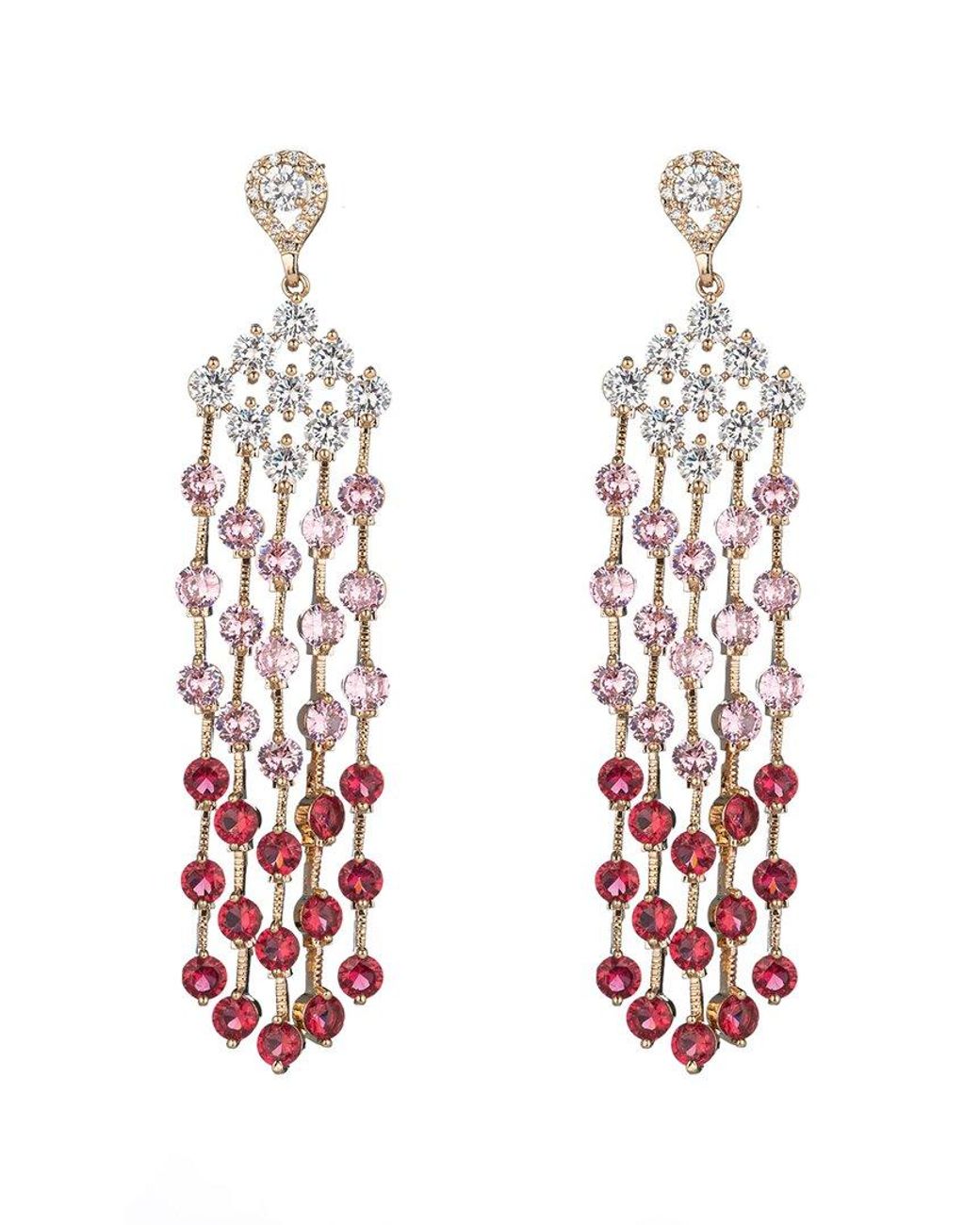 Eye Candy LA White Cz Jean Fringe Earrings
