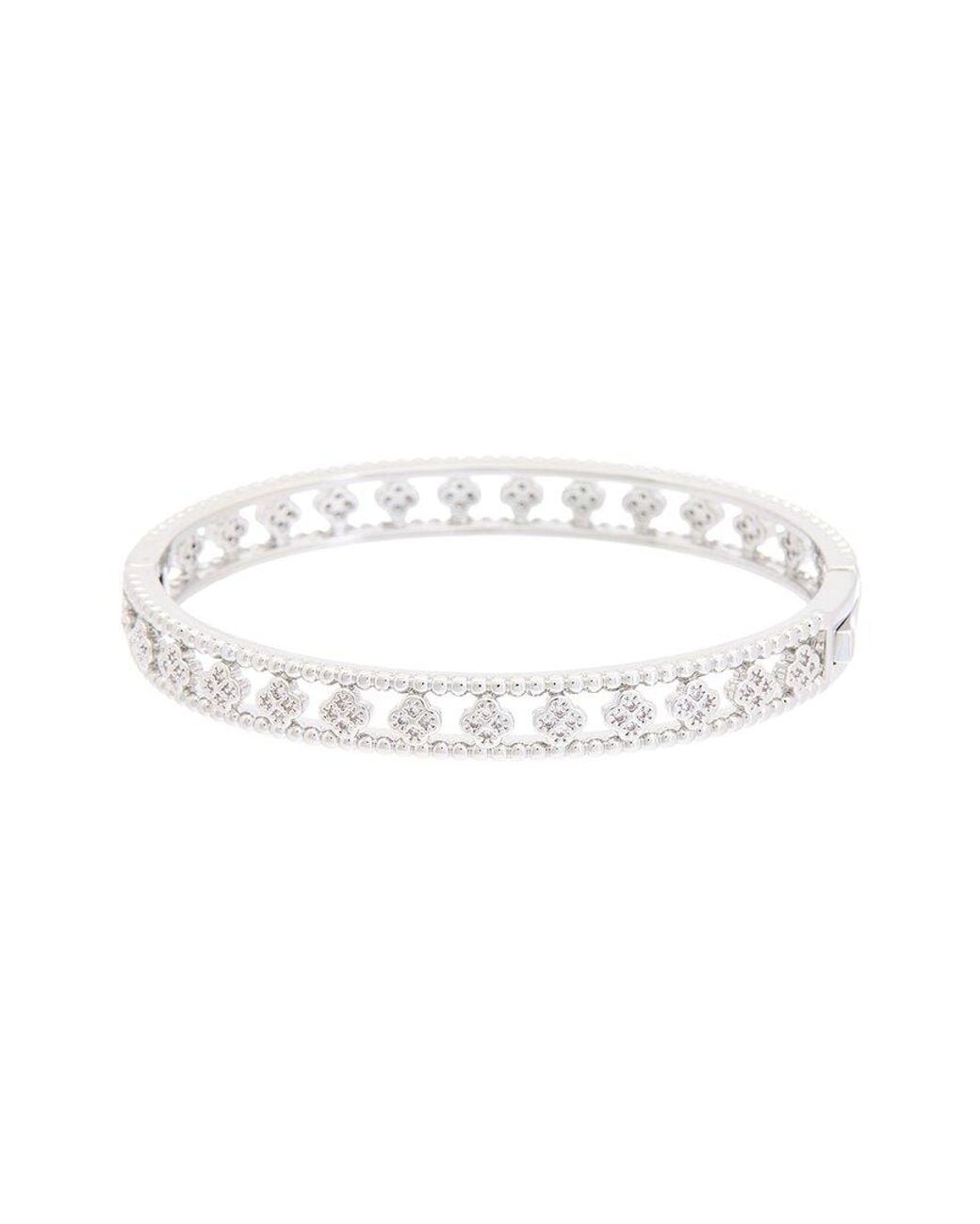 Juvell White 18K Plated Cz Bangle Bracelet