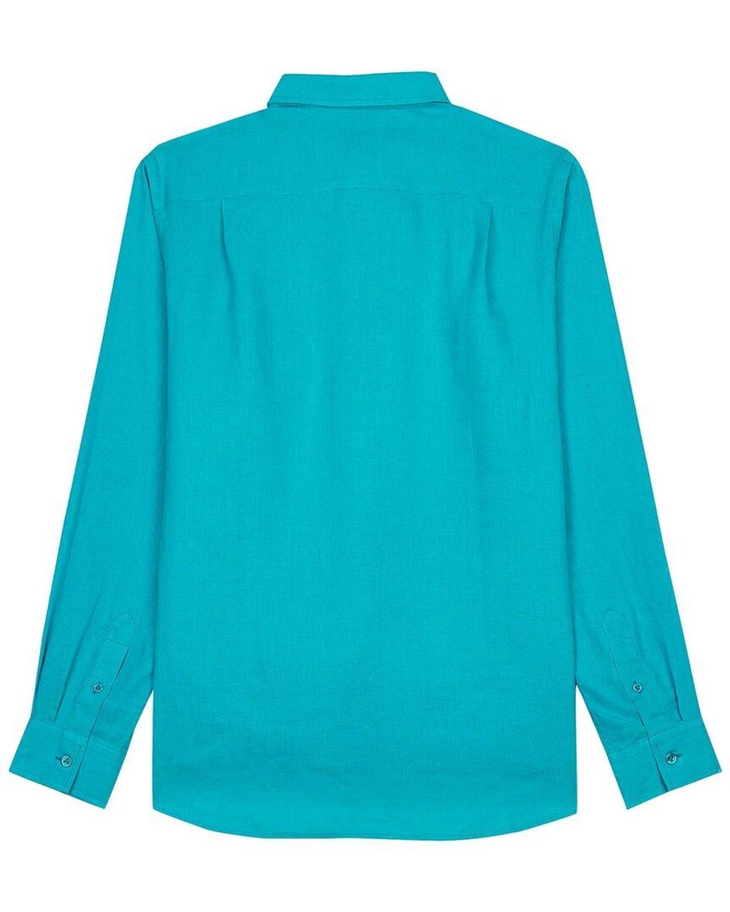 Vilebrequin Blue Linen Shirt for men