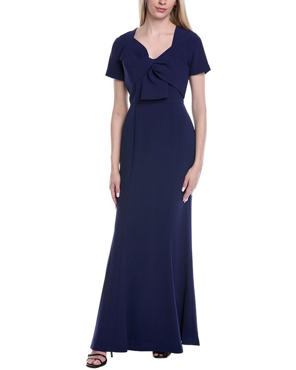 Shani Blue Crepe Gown