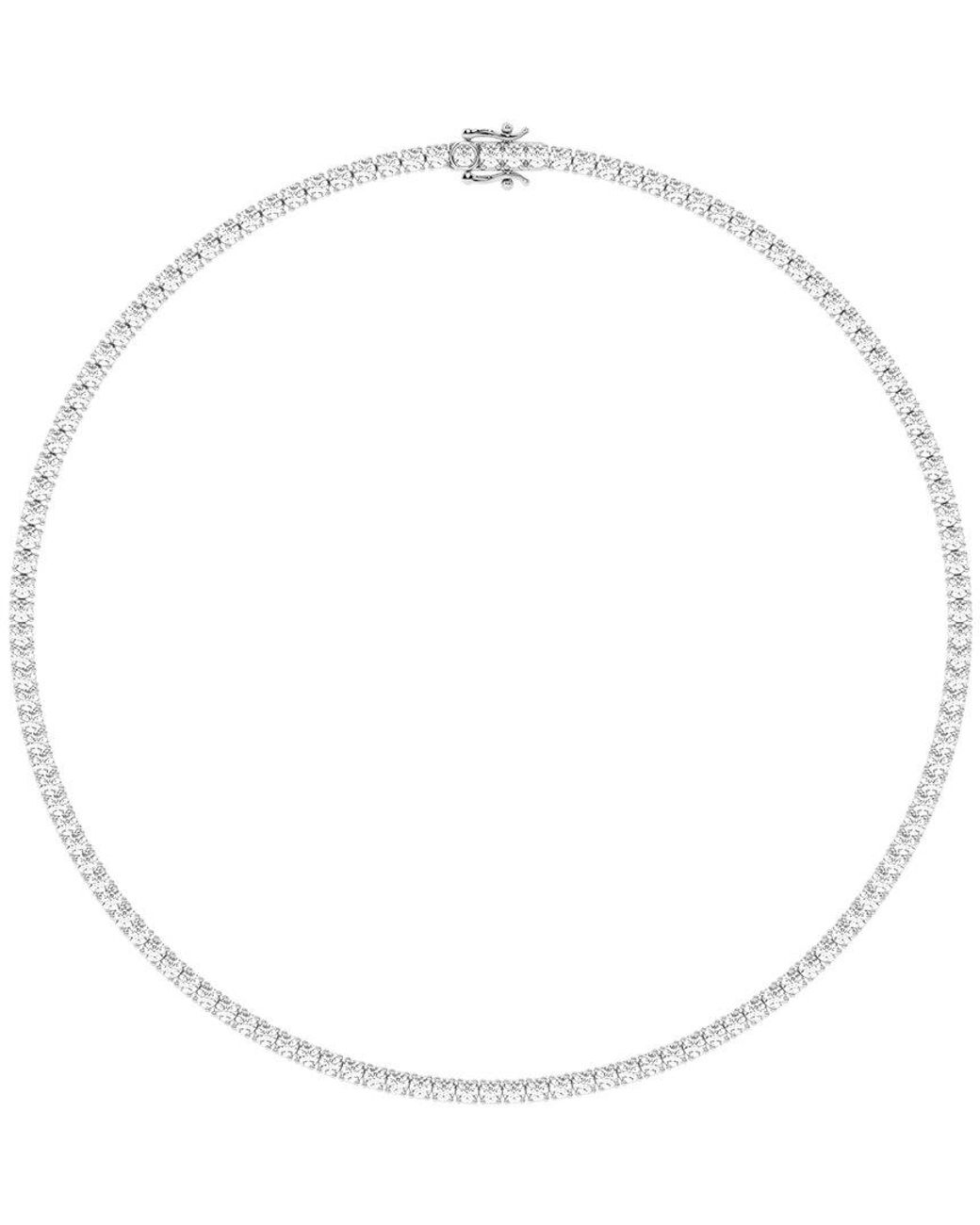 Lab Grown Diamonds White 14K 15.25 Ct. Tw. Lab-Grown Diamond Tennis Necklace
