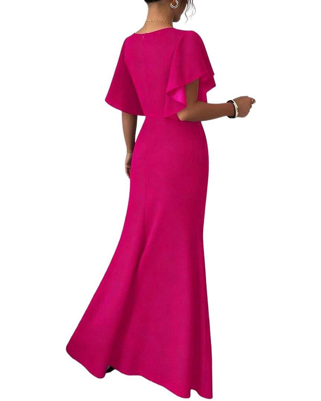 XIRELLI Pink Solid Maxi Dress