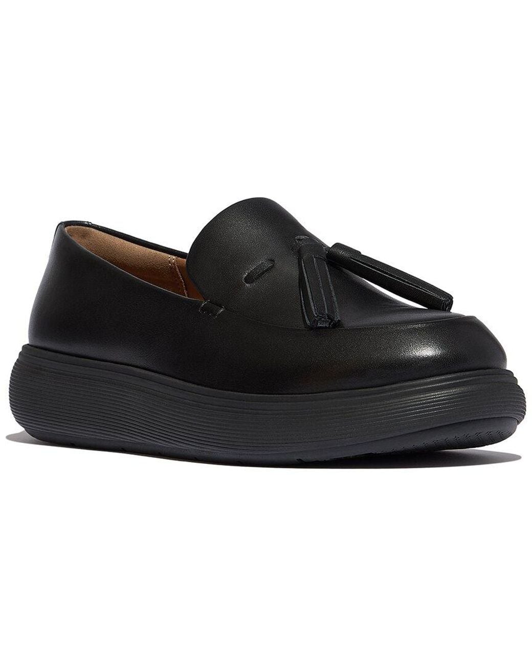 Fitflop Black Iq-Comff Leather Loafer
