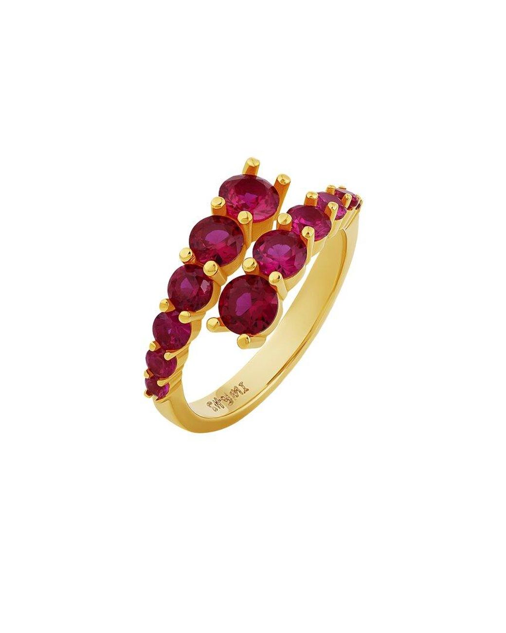 SHYMI Red 14K Plated Ring