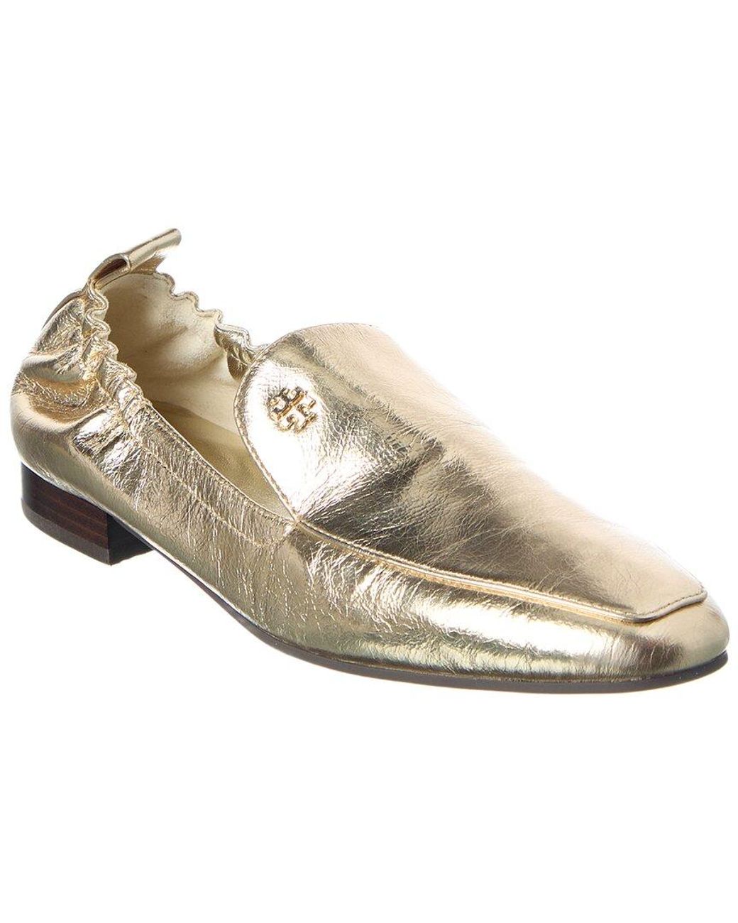 Tory Burch White Kira Elastic Leather Loafer