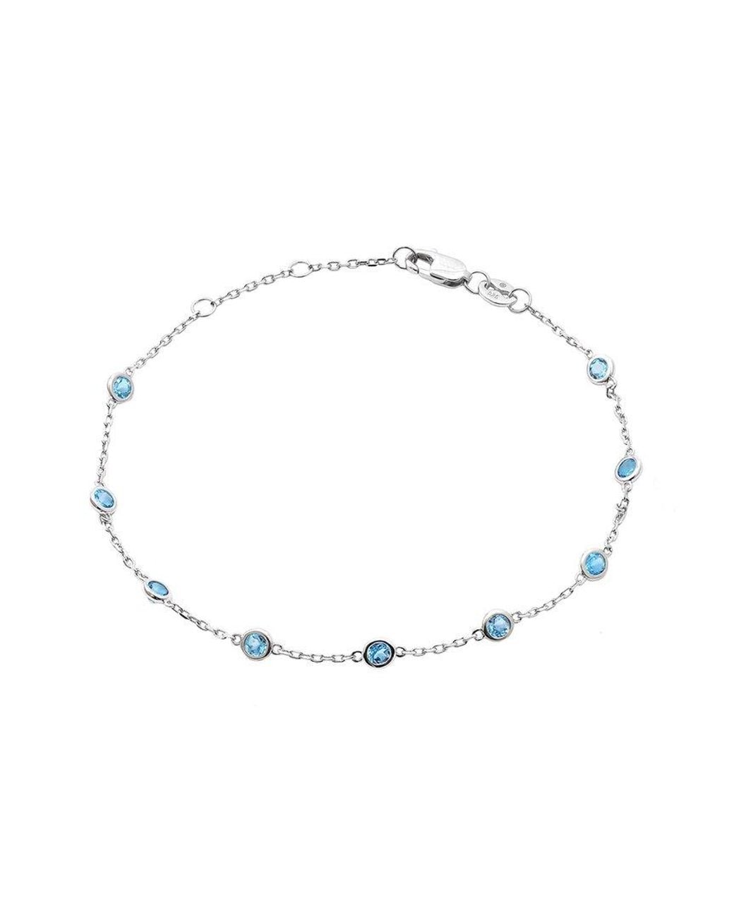 Gemstones White 1.38 Ct. Tw. Topaz Bracelet