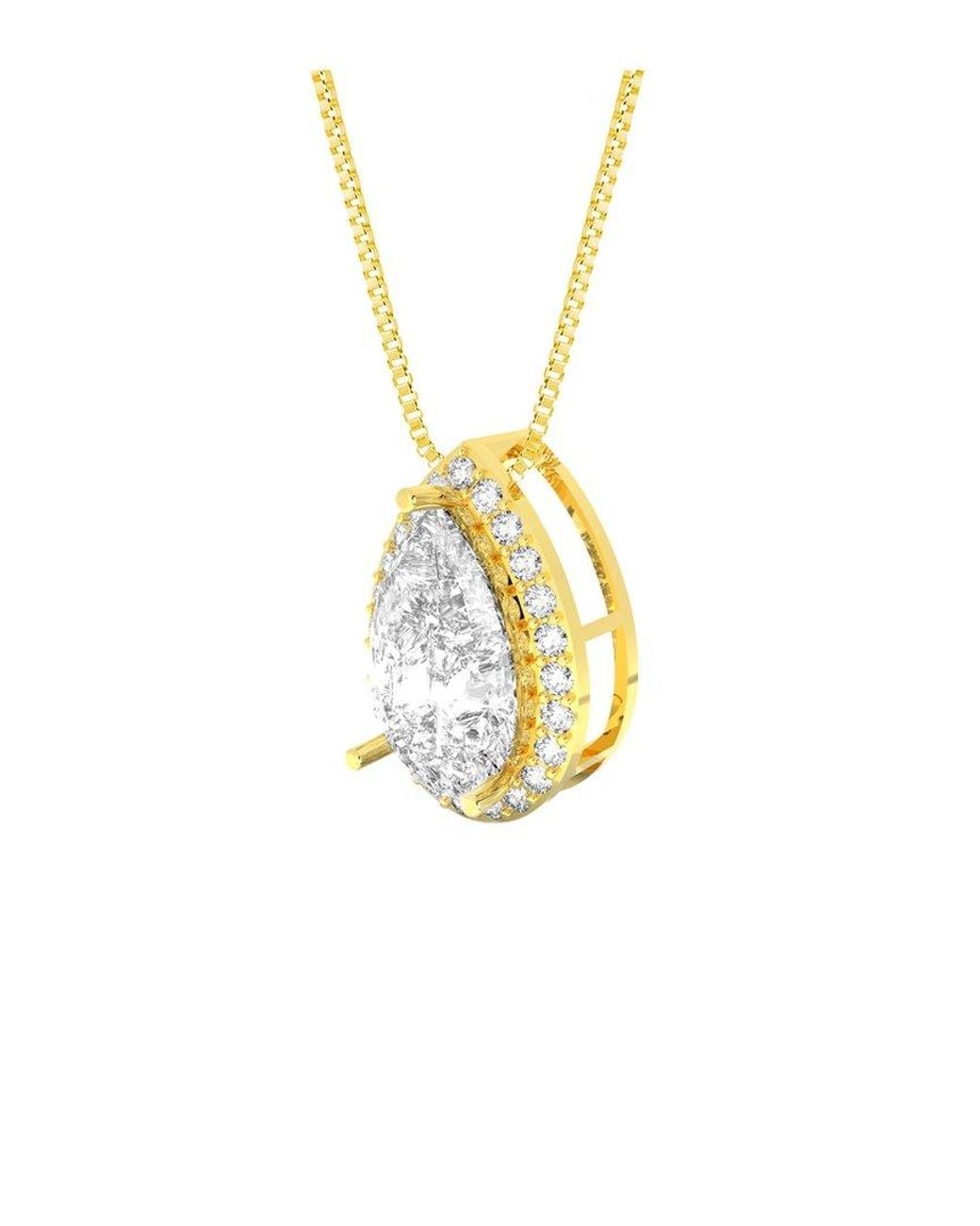 Amairah White 14K 2.00 Ct. Tw. Lab-Grown Diamond Pendant Necklace