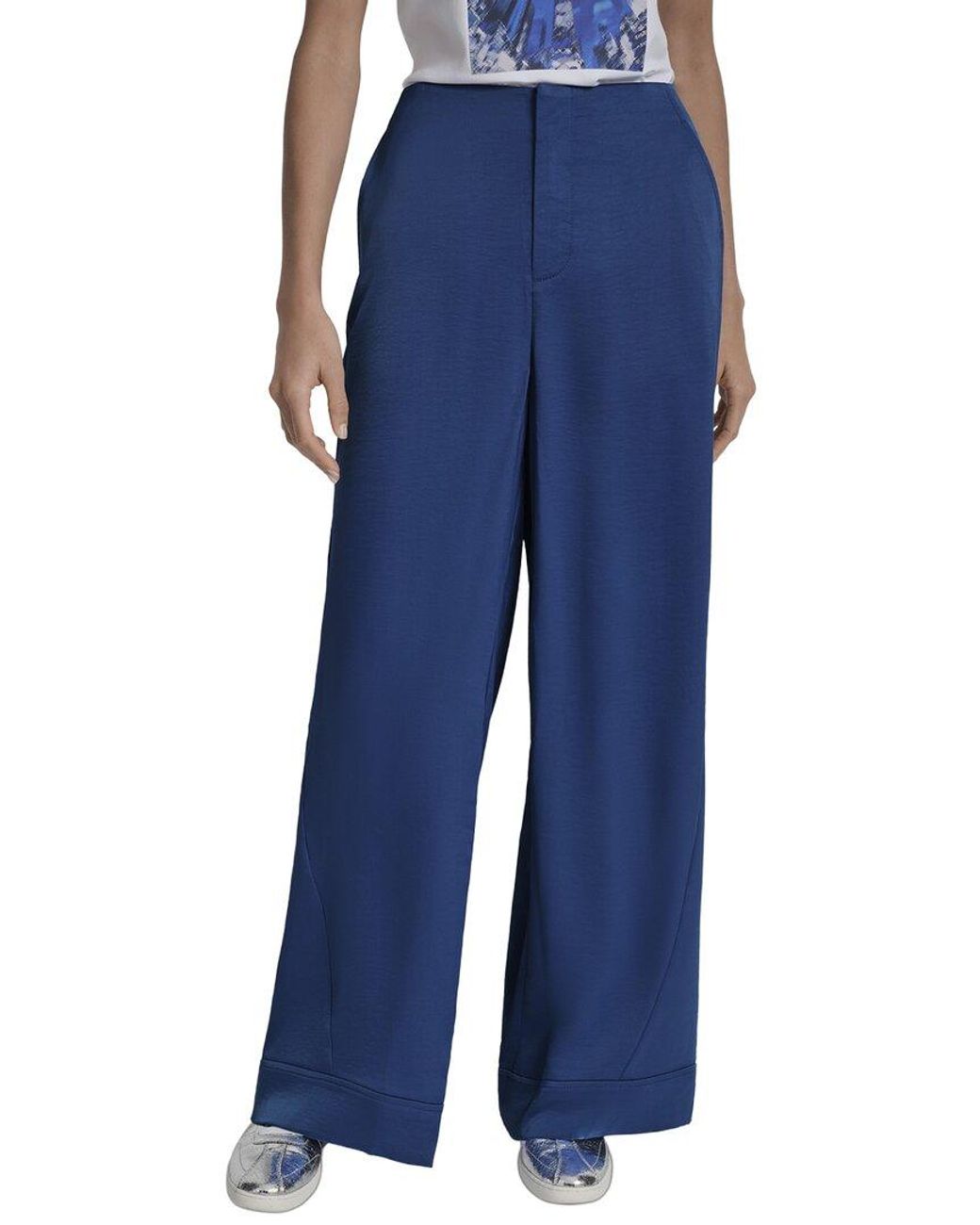 DKNY Blue Wide Leg Pant