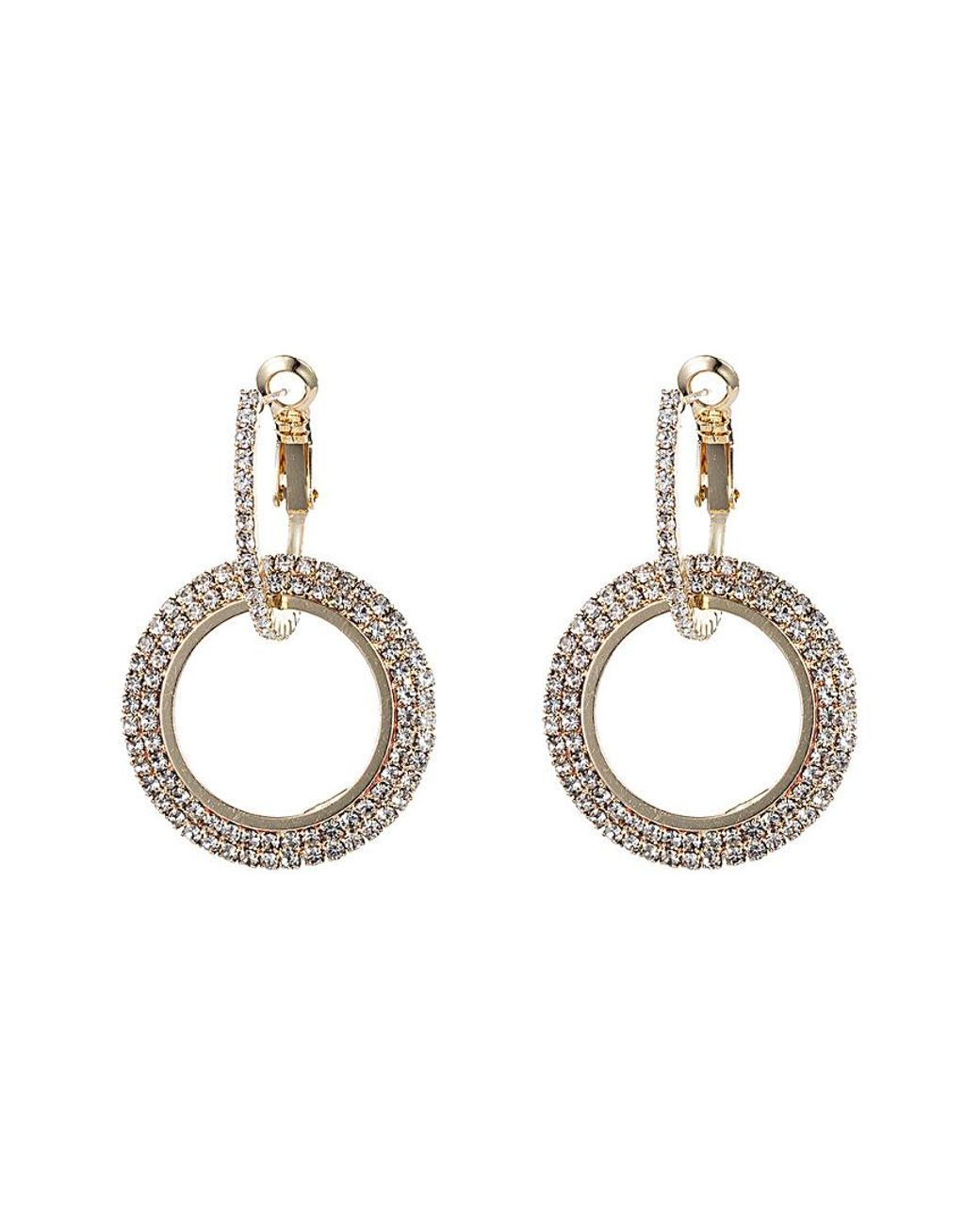 Eye Candy LA Metallic Cz Prague Loop Earrings