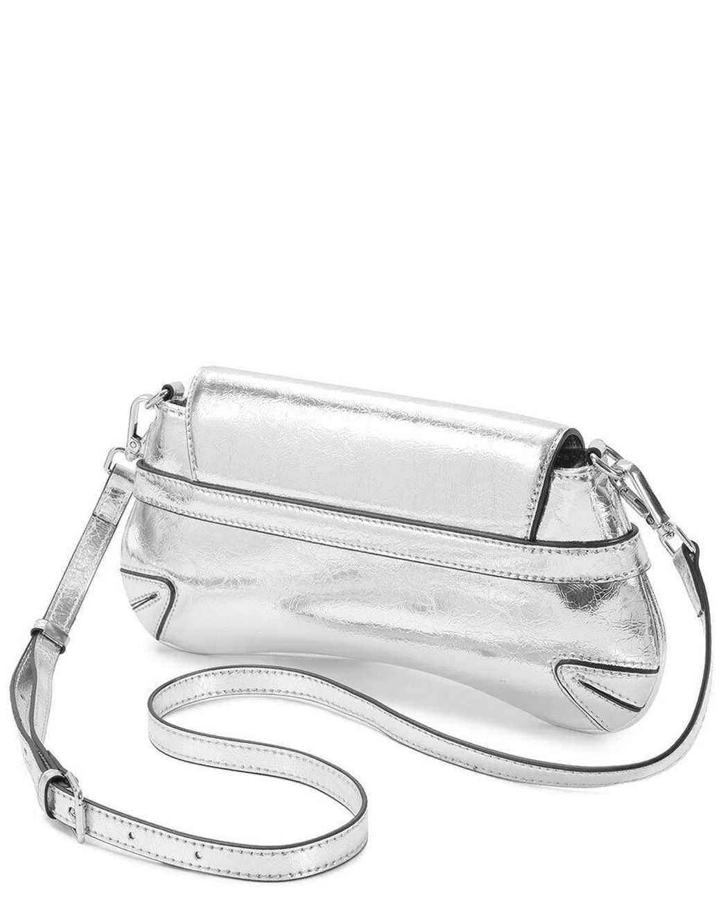 Tiffany & Fred Paris Metallic Leather Shoulder Bag