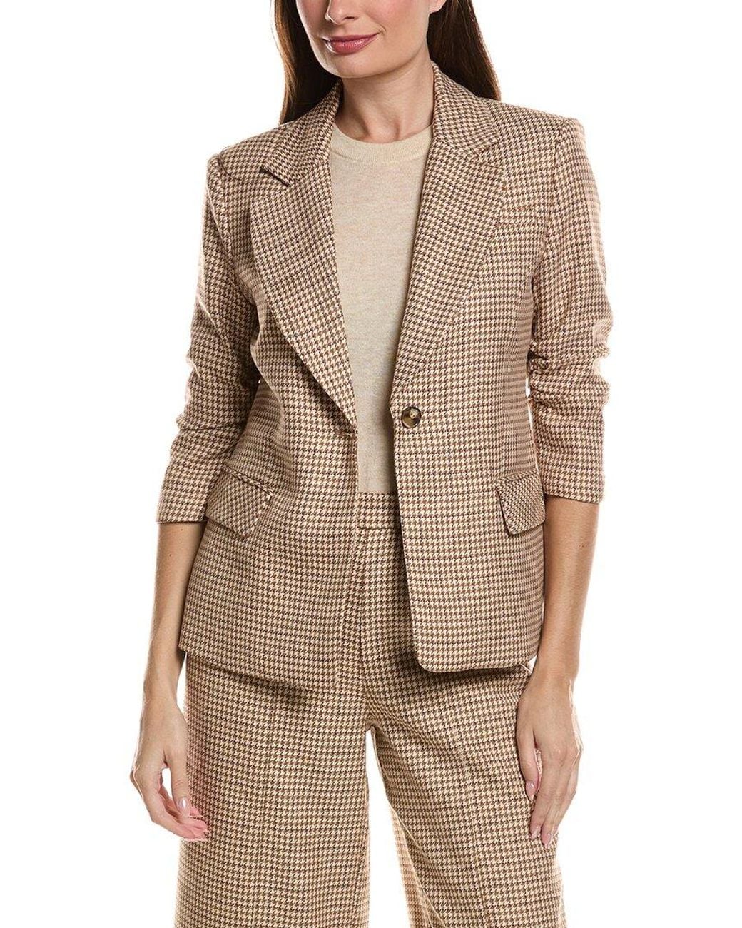 tyler boe Brown Taylor Houndstooth Jacket