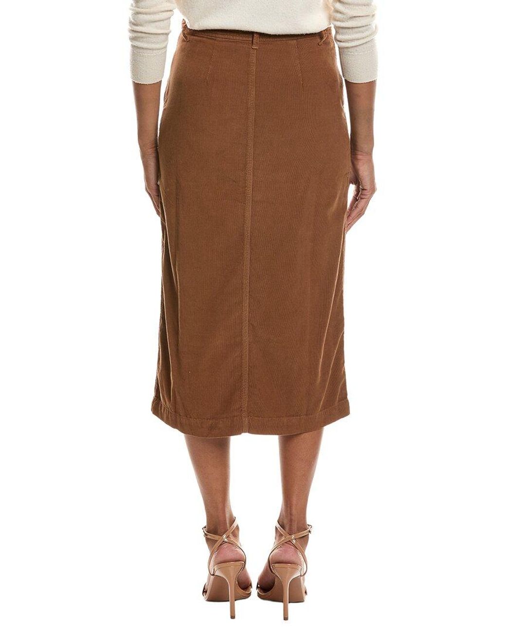 Velvet By Graham & Spencer Brown Fia Corduroy Skirt