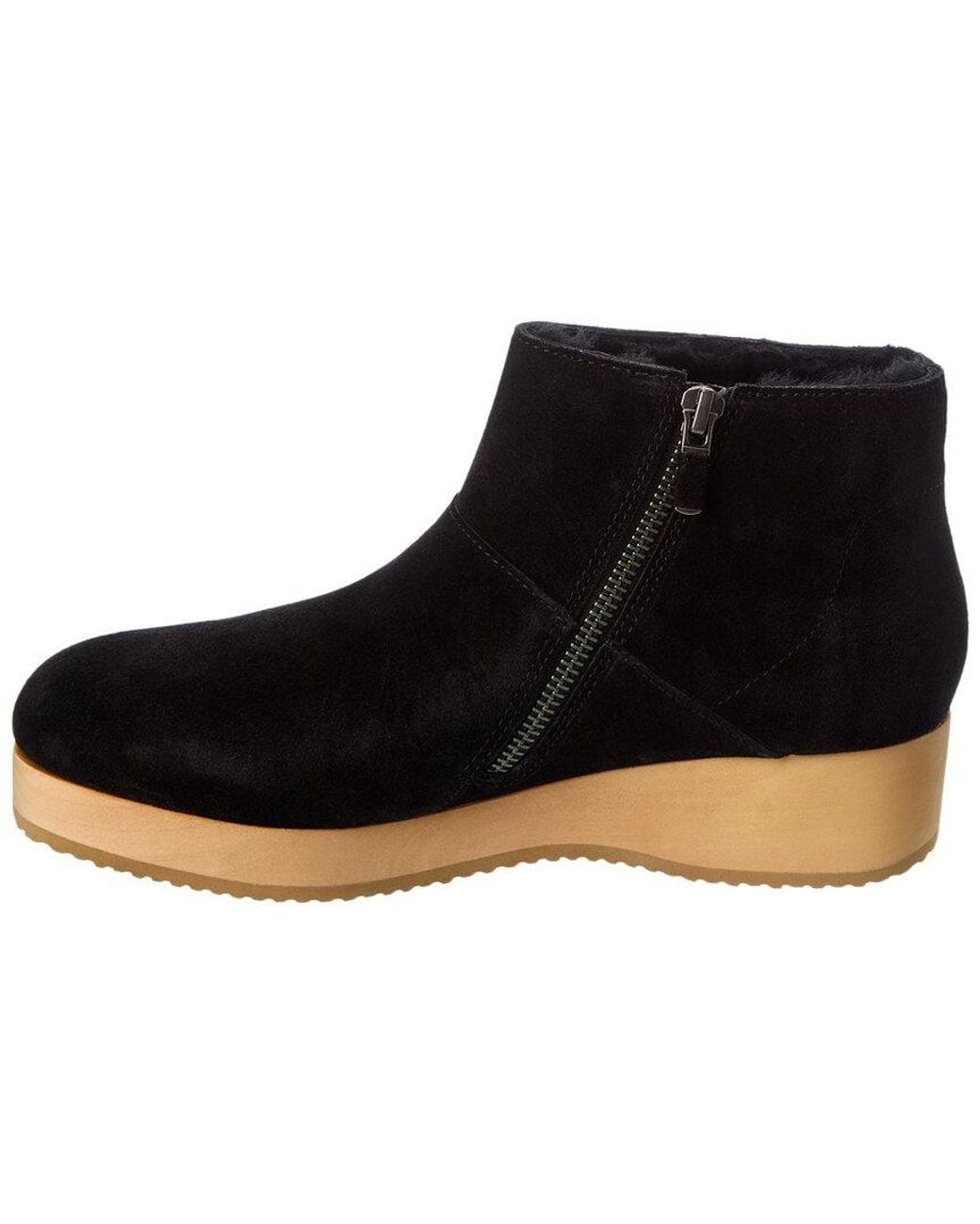 Eileen Fisher Black Warm Suede Boot
