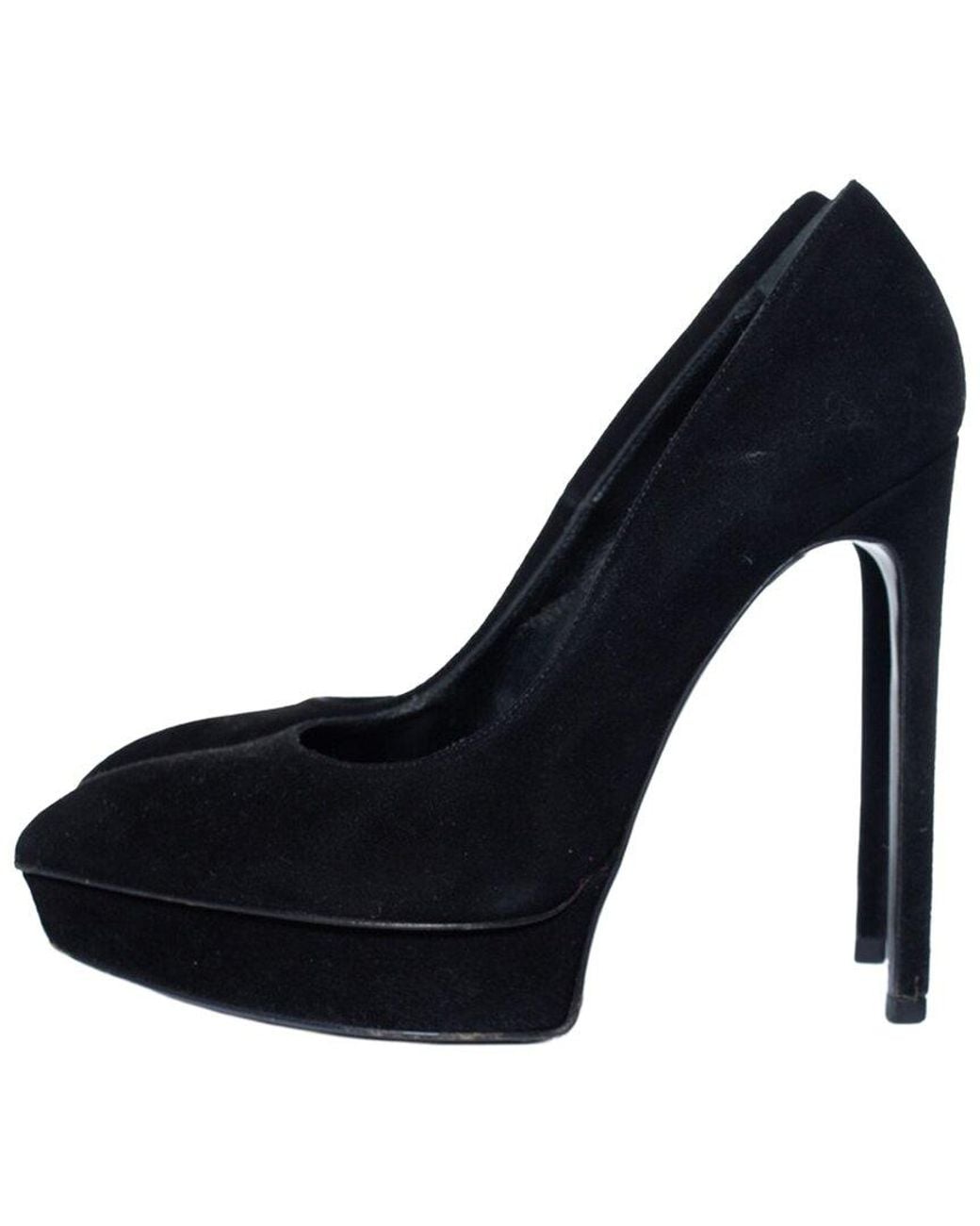 Saint Laurent Black Suede Janis Pump (Authentic Pre-Loved)