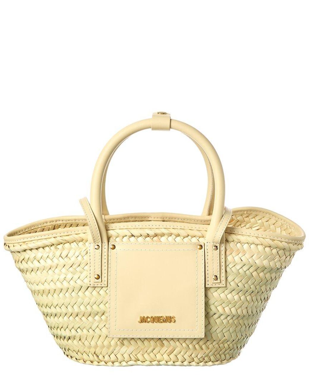 Jacquemus Metallic Le Petit Panier Leather Tote