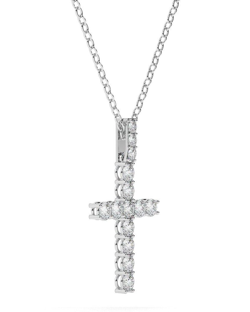 Diamond Select Cuts Metallic 14K 4.50 Ct. Tw. Diamond Pendant Necklace