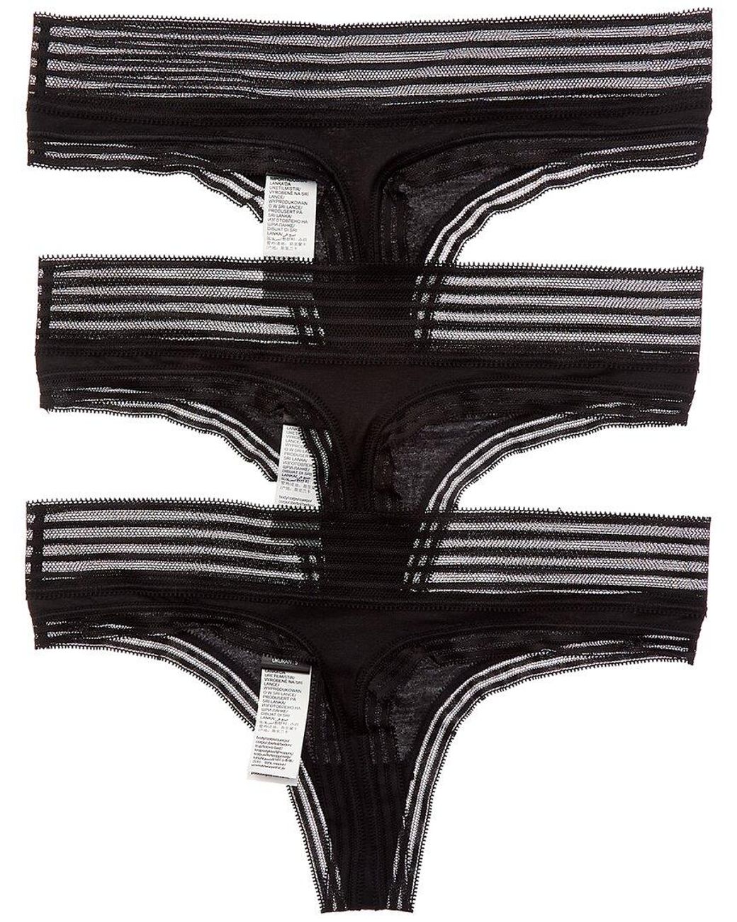 Calvin Klein Black 3Pk Thong