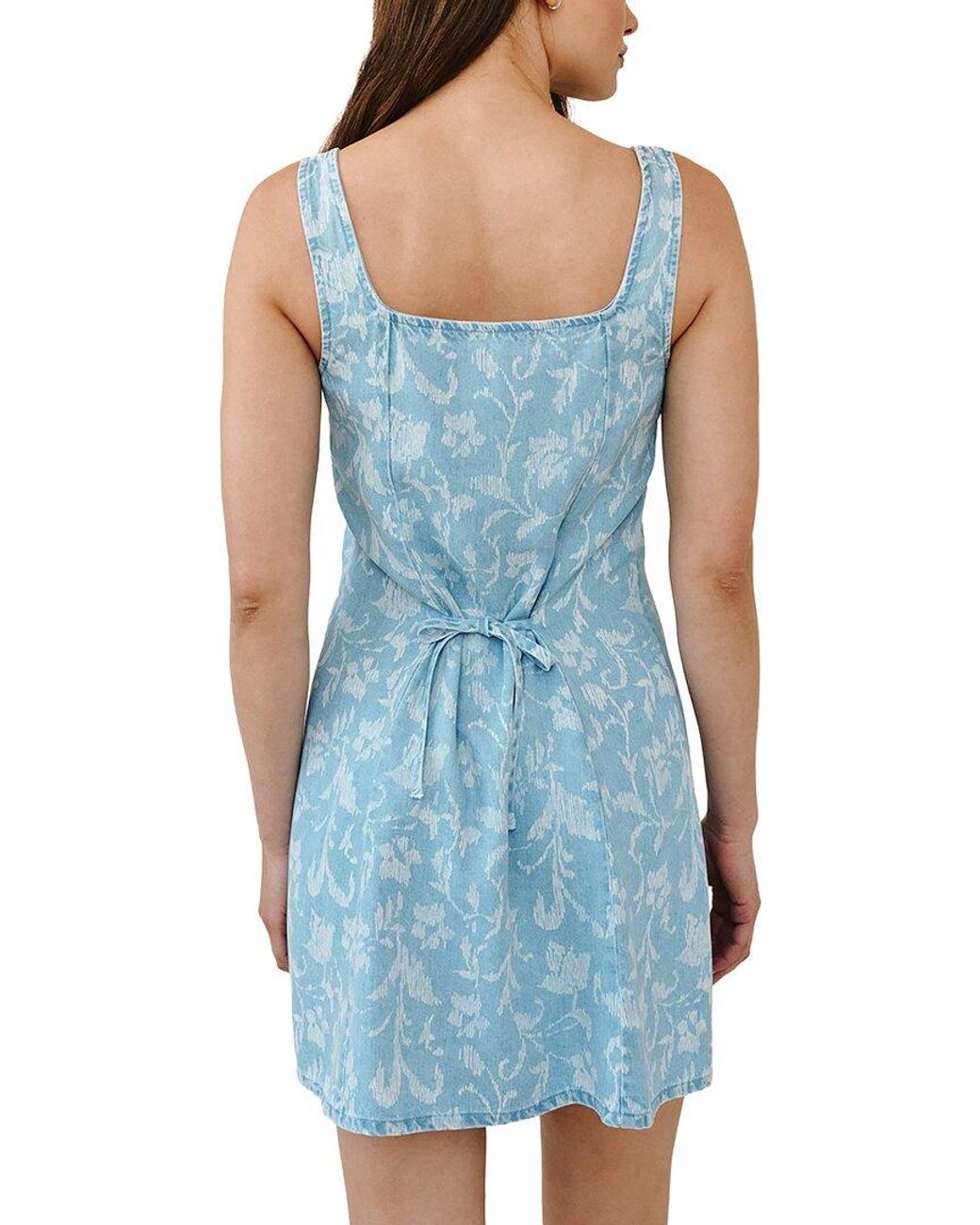 Bella Dahl Blue Button Front Fitted Dress