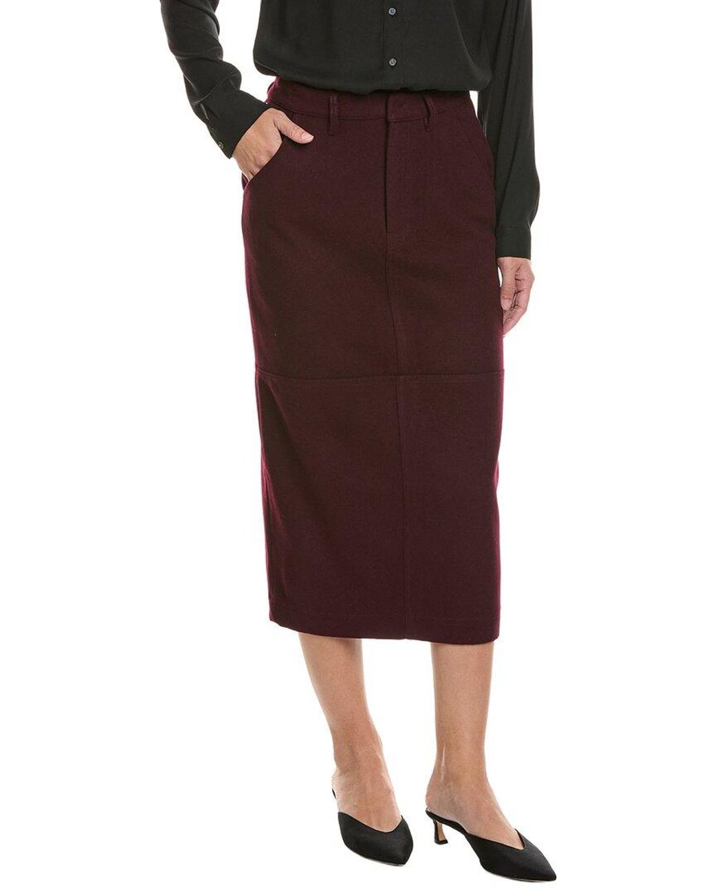 The Normal Brand Red Brightside Wool-Blend Mini Skirt